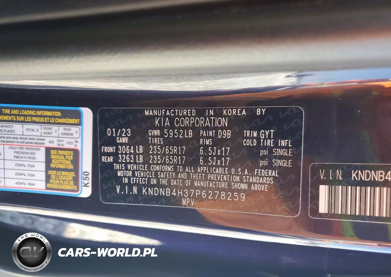 2023 Kia Carnival Lx VIN:KNDNB4H37P6278259 - 12