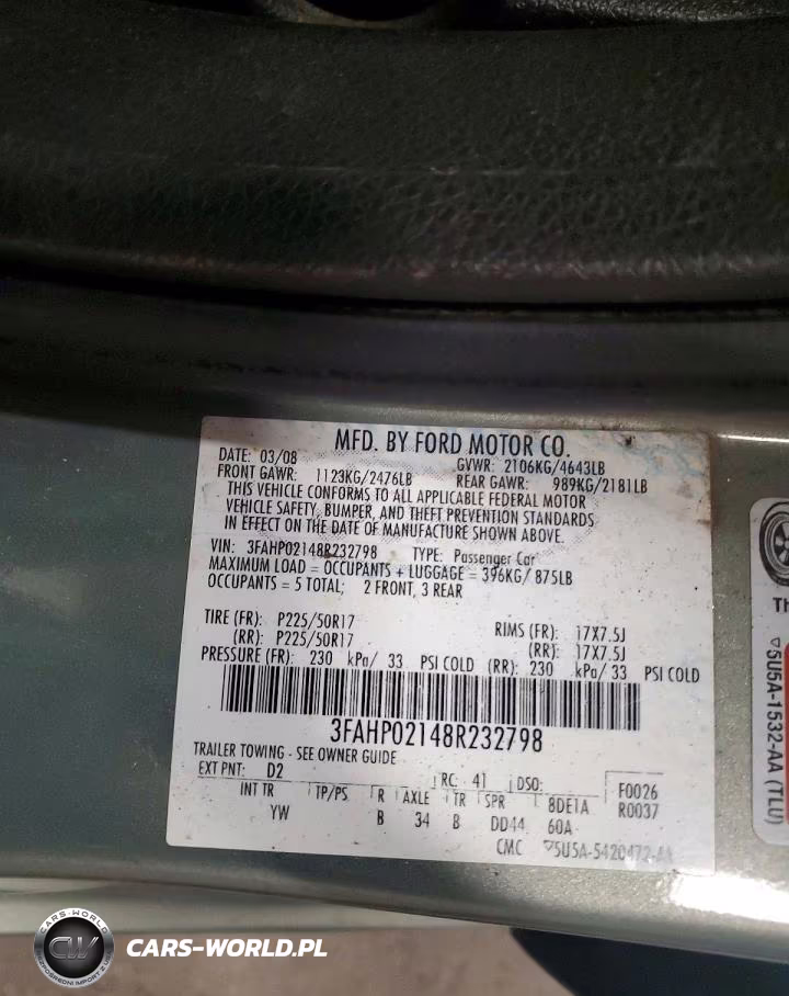 2008 Ford Fusion Sel VIN:3FAHP02148R232798 - 12