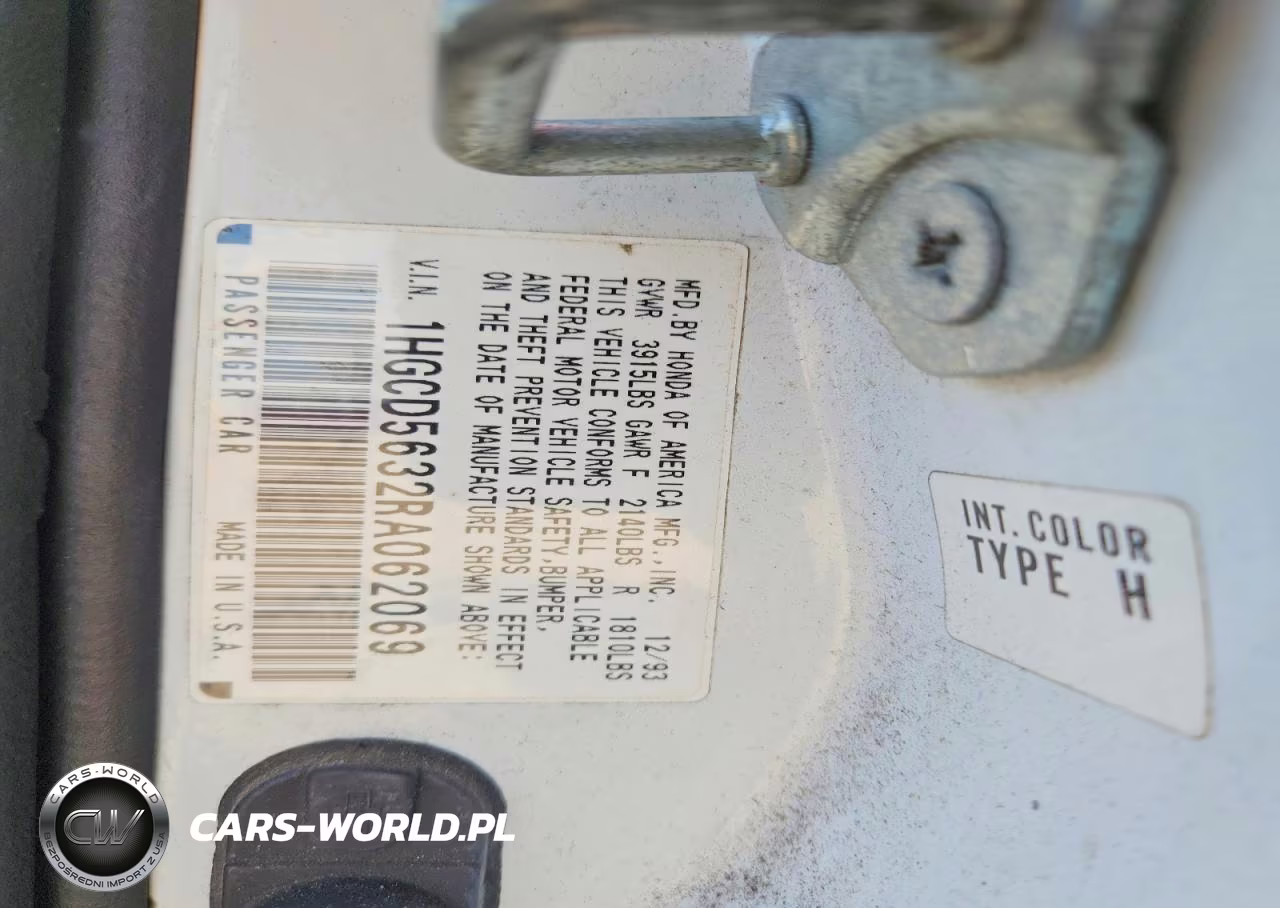 1994 Honda Accord Lx VIN:1HGCD5632RA062069 - 12