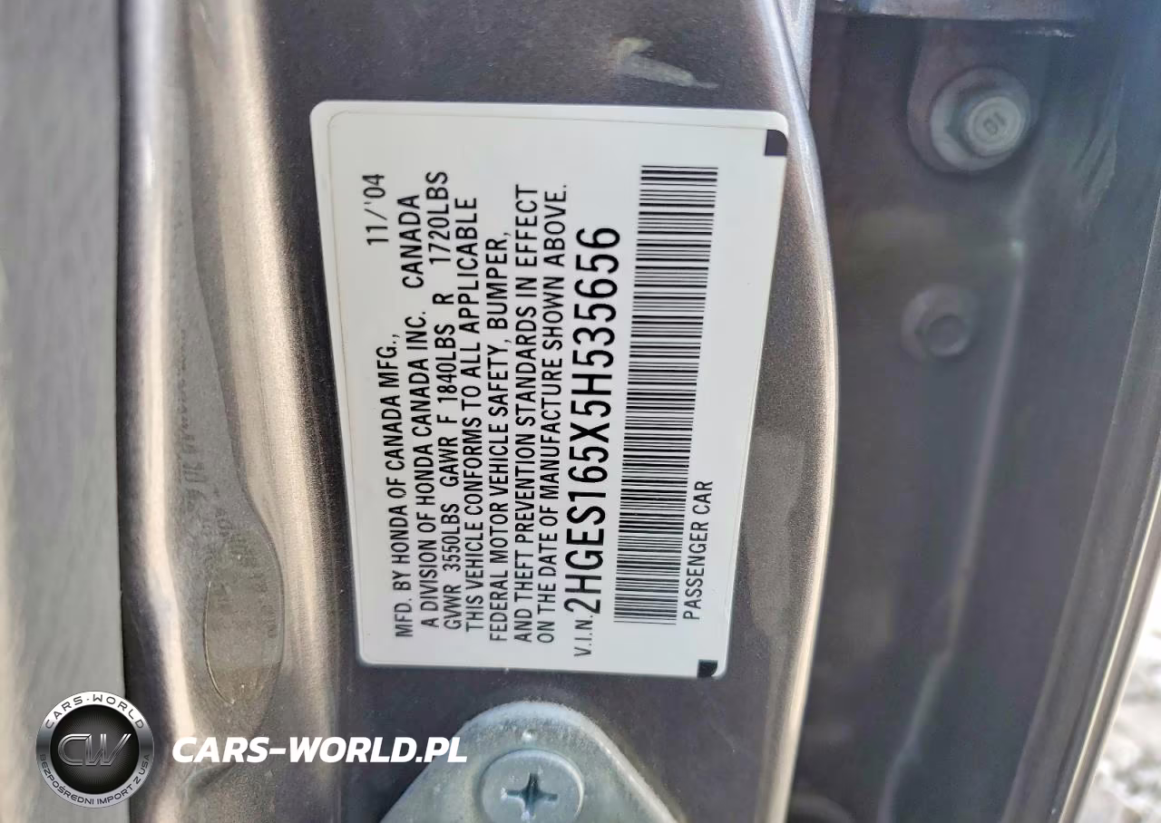 2005 Honda Civic Lx VIN:2HGES165X5H535656 - 12
