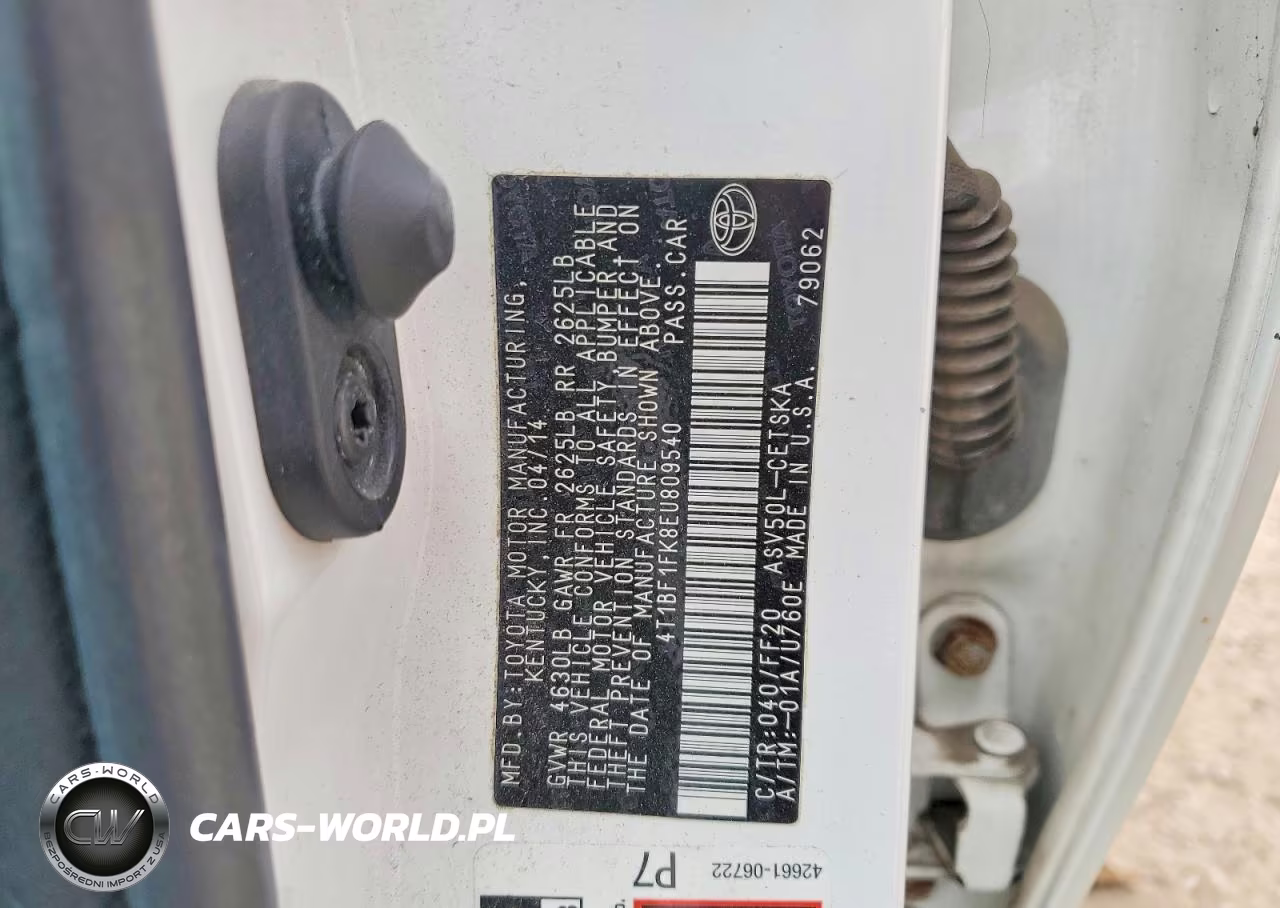 2014 Toyota Camry Se VIN:4T1BF1FK8EU809540 - 12