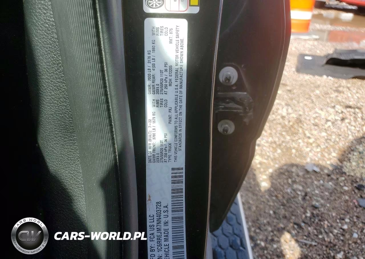2022 Ram 1500 Laramie VIN:1C6RREJM7NN403728 - 12