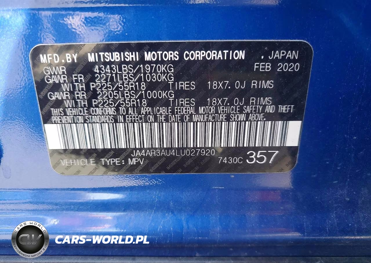 2020 Mitsubishi Outlander Sport VIN:JA4AR3AU4LU027920 - 13