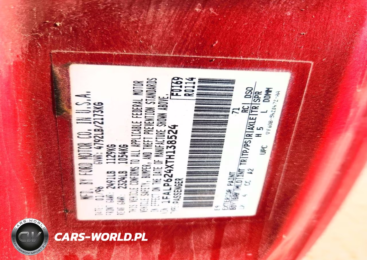 1996 Ford Thunderbird Lx VIN:1FALP624XTH138524 - 13