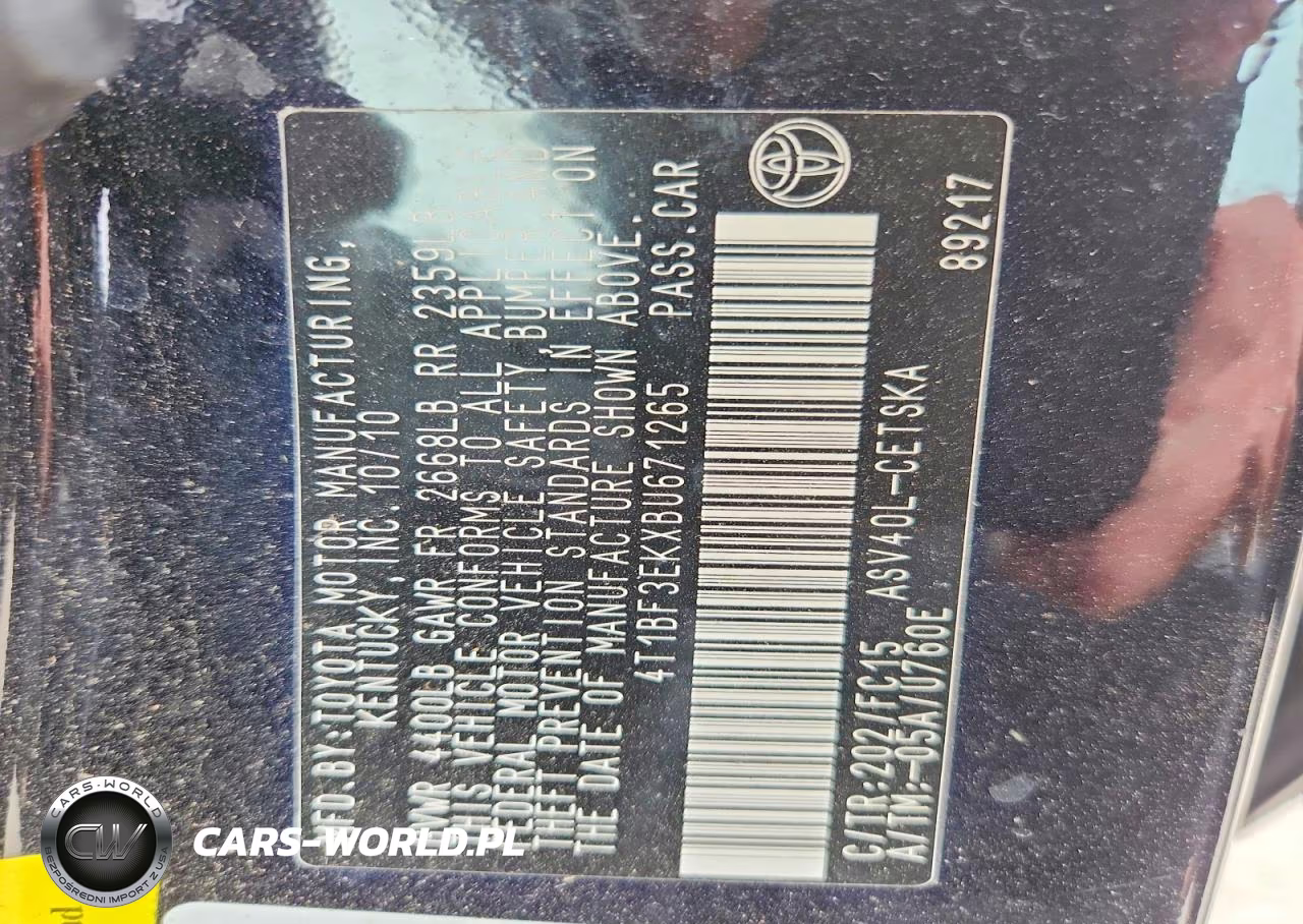 2011 Toyota Camry Se VIN:4T1BF3EKXBU671265 - 12
