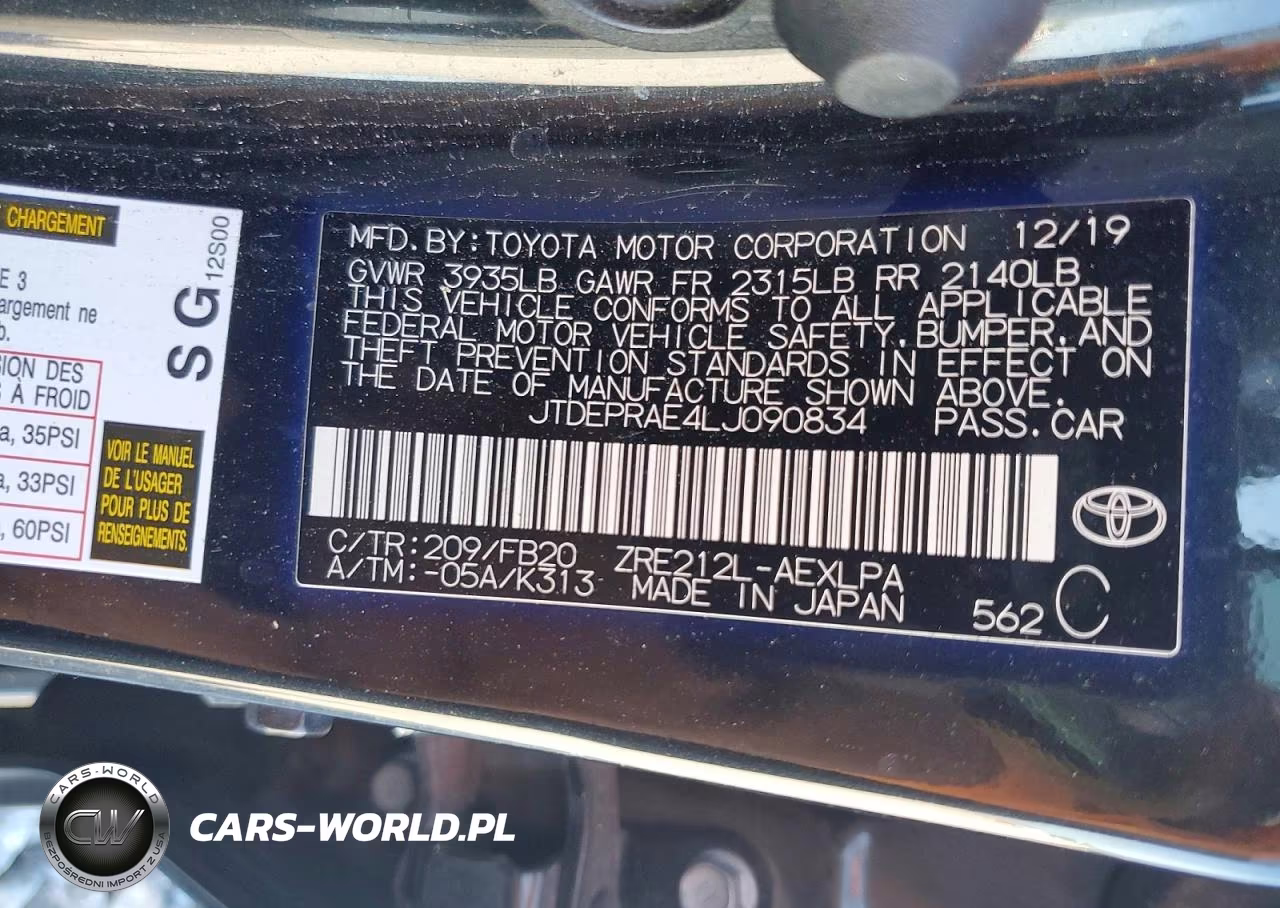 2020 Toyota Corolla Le VIN:JTDEPRAE4LJ090834 - 13