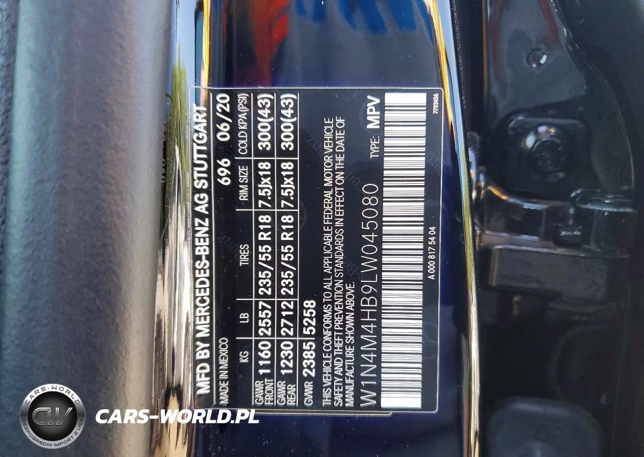 2020 Mercedes-Benz Glb 250 4Matic VIN:W1N4M4HB9LW045080 - 13