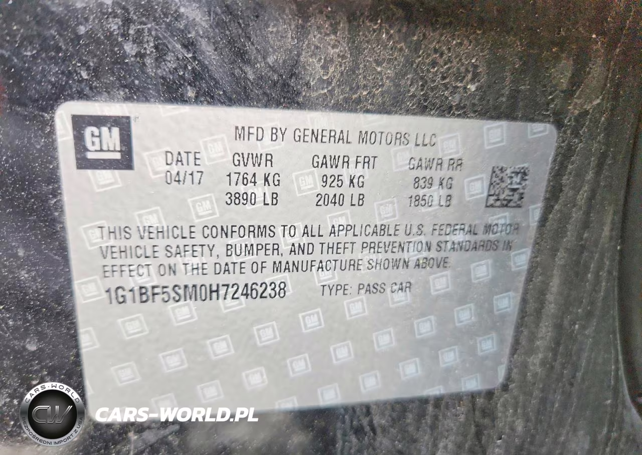 2017 Chevrolet Cruze Premier VIN:1G1BF5SM0H7246238 - 12