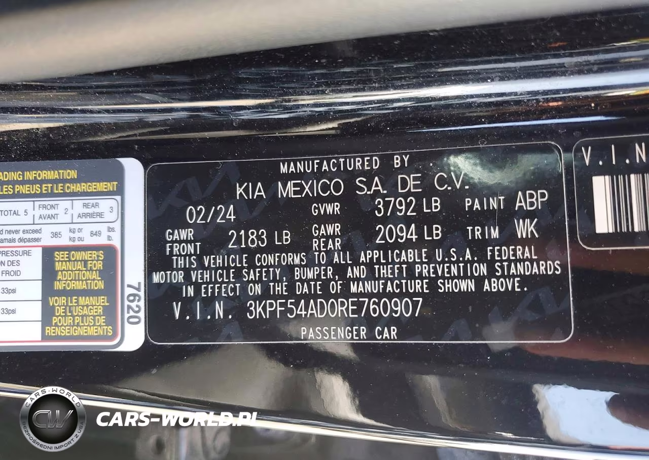 2024 Kia Forte Gt Line VIN:3KPF54AD0RE760907 - 12