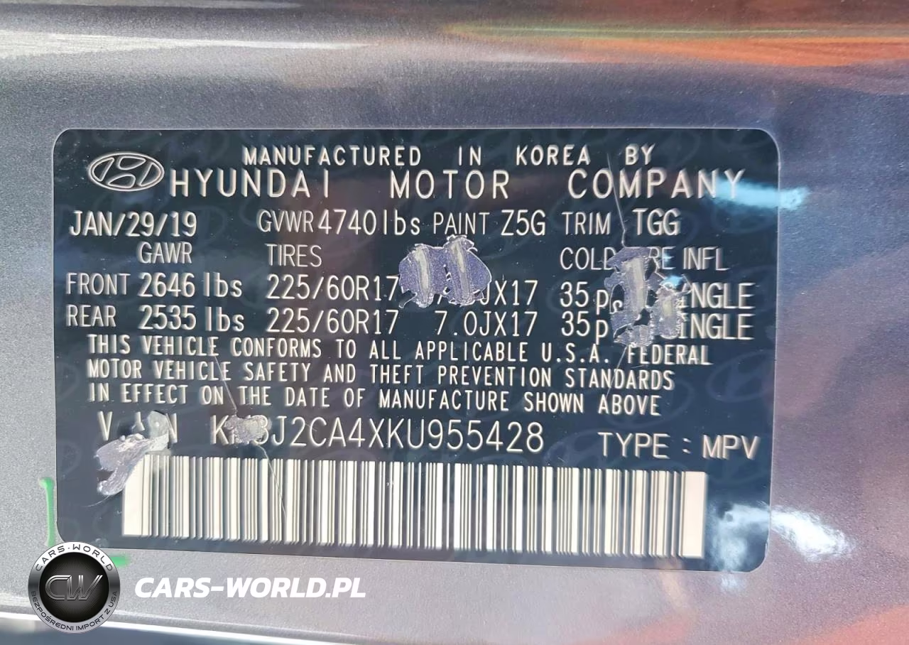 2019 Hyundai Tucson Se VIN:KM8J2CA4XKU955428 - 14
