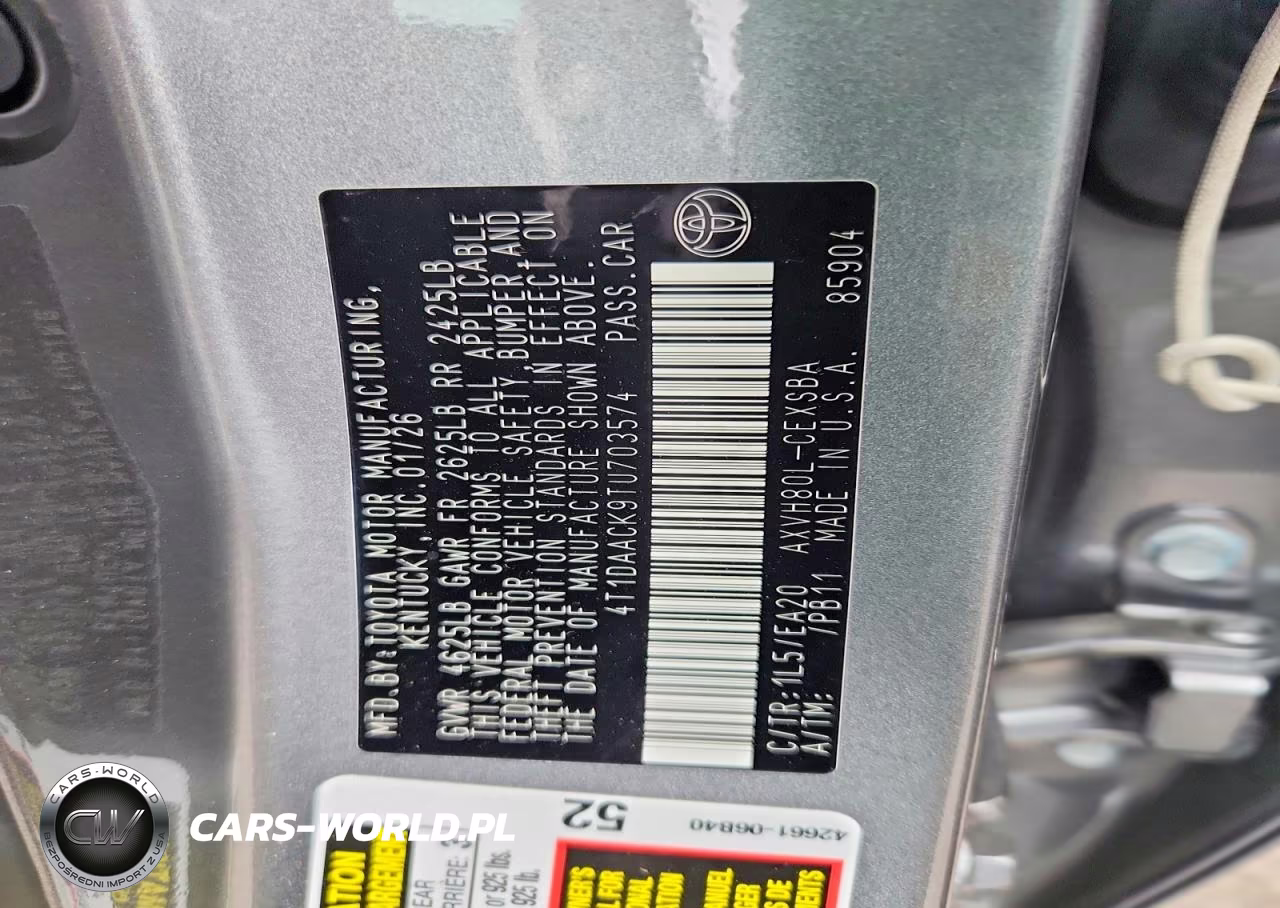 2026 Toyota Camry Se VIN:4T1DAACK9TU703574 - 12