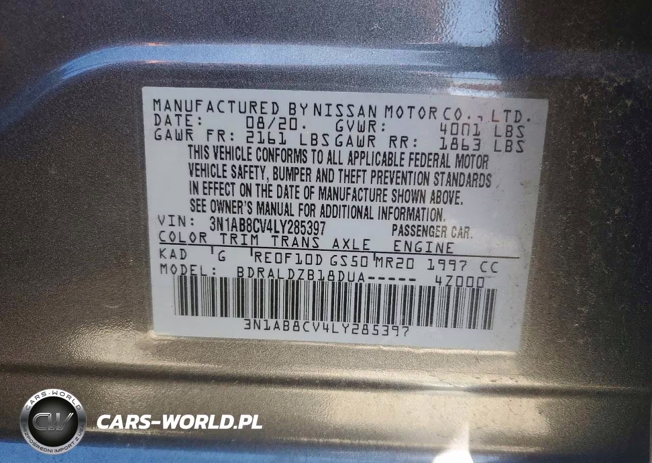 2020 Nissan Sentra Sv VIN:3N1AB8CV4LY285397 - 12