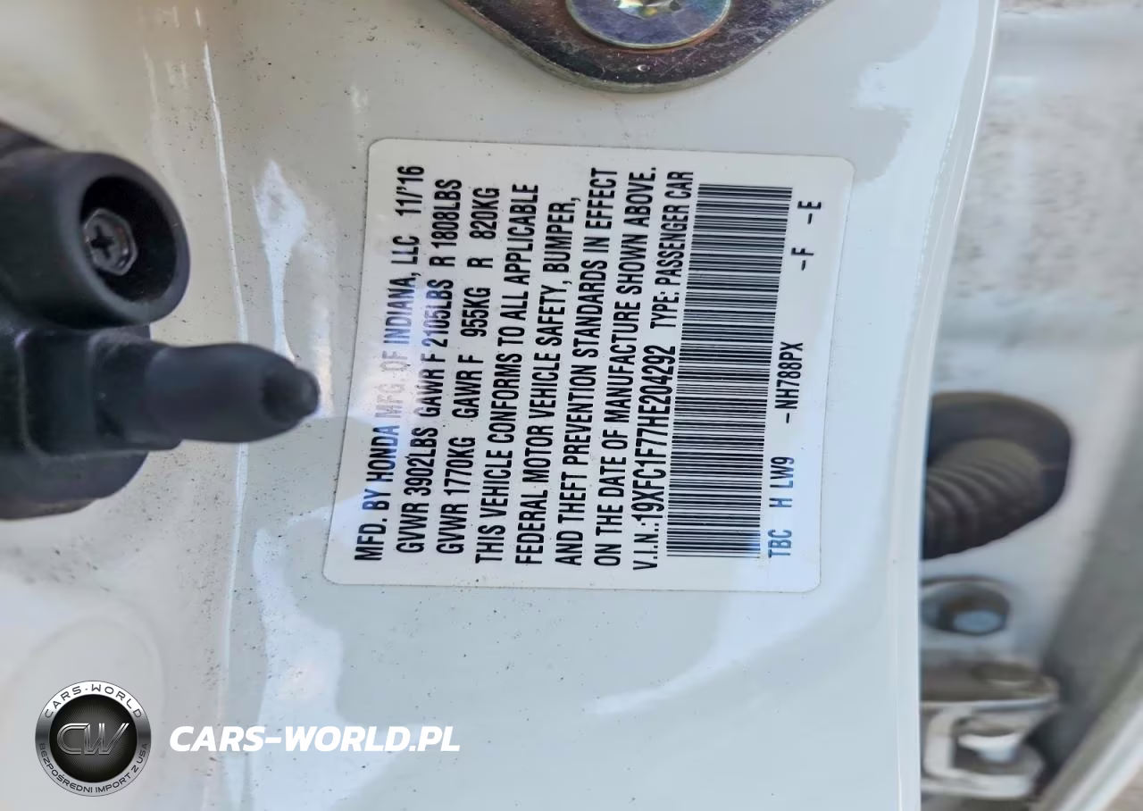 2017 Honda Civic Exl VIN:19XFC1F77HE204292 - 12