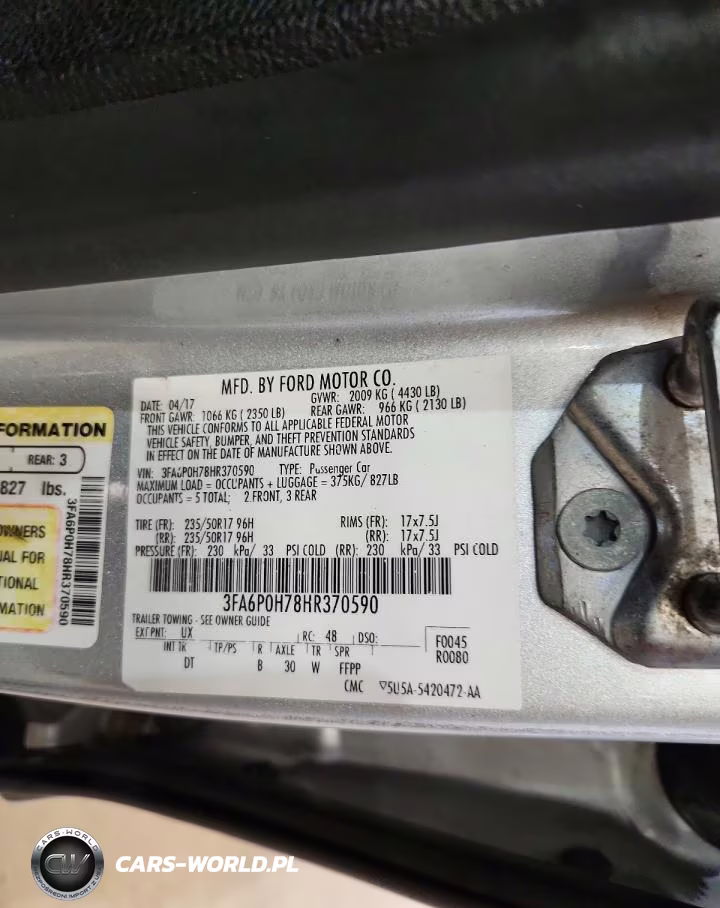 2017 Ford Fusion Se VIN:3FA6P0H78HR370590 - 12