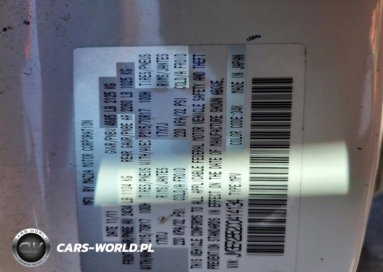 2012 Mazda Cx-7 VIN:JM3ER2B52C0414134 - 12