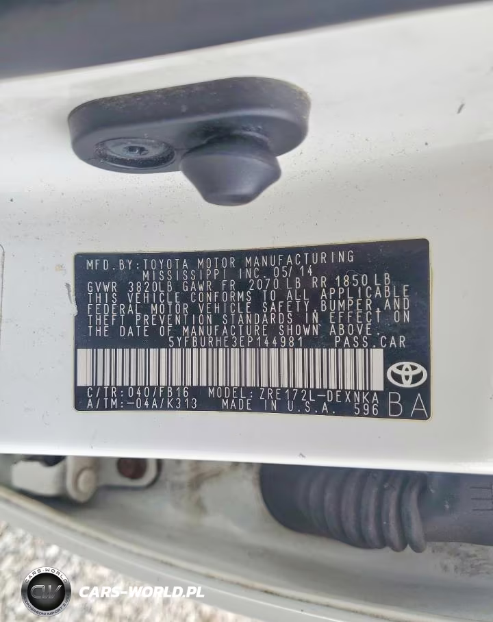 2014 Toyota Corolla Le VIN:5YFBURHE3EP144981 - 12