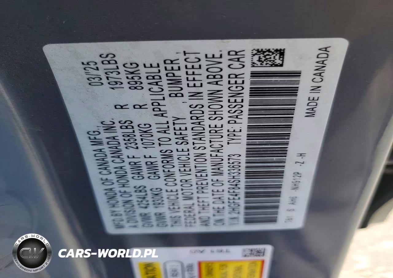 2025 Honda Civic Sport VIN:2HGFE4F84SH336573 - 12
