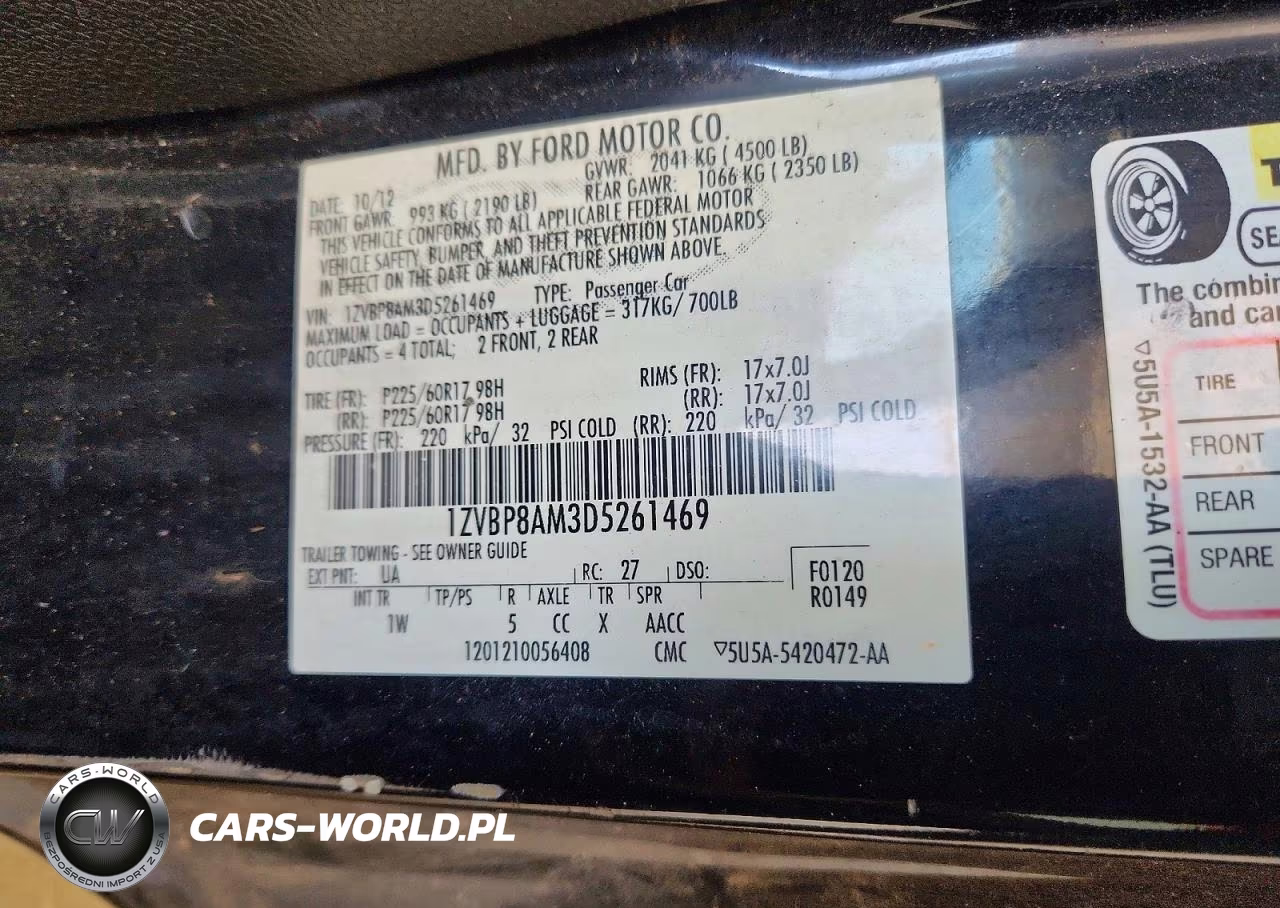 2013 Ford Mustang VIN:1ZVBP8AM3D5261469 - 12