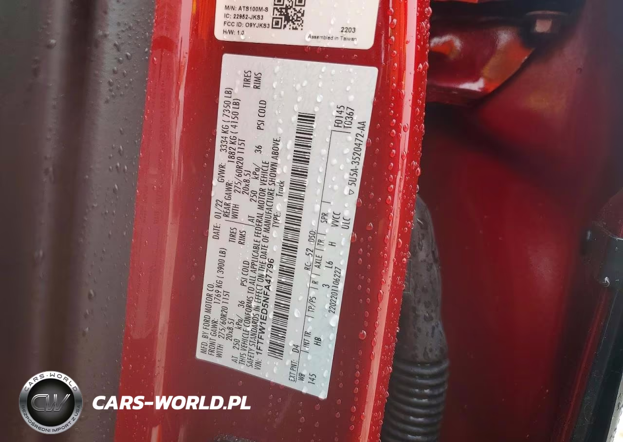 2022 Ford F150 Supercrew VIN:1FTFW1ED5NFA47796 - 12
