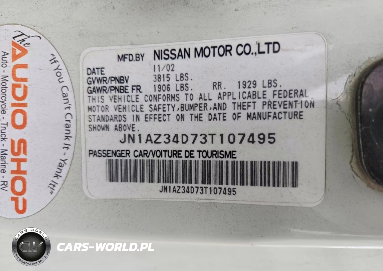 2003 Nissan 350Z Coupe VIN:JN1AZ34D73T107495 - 12