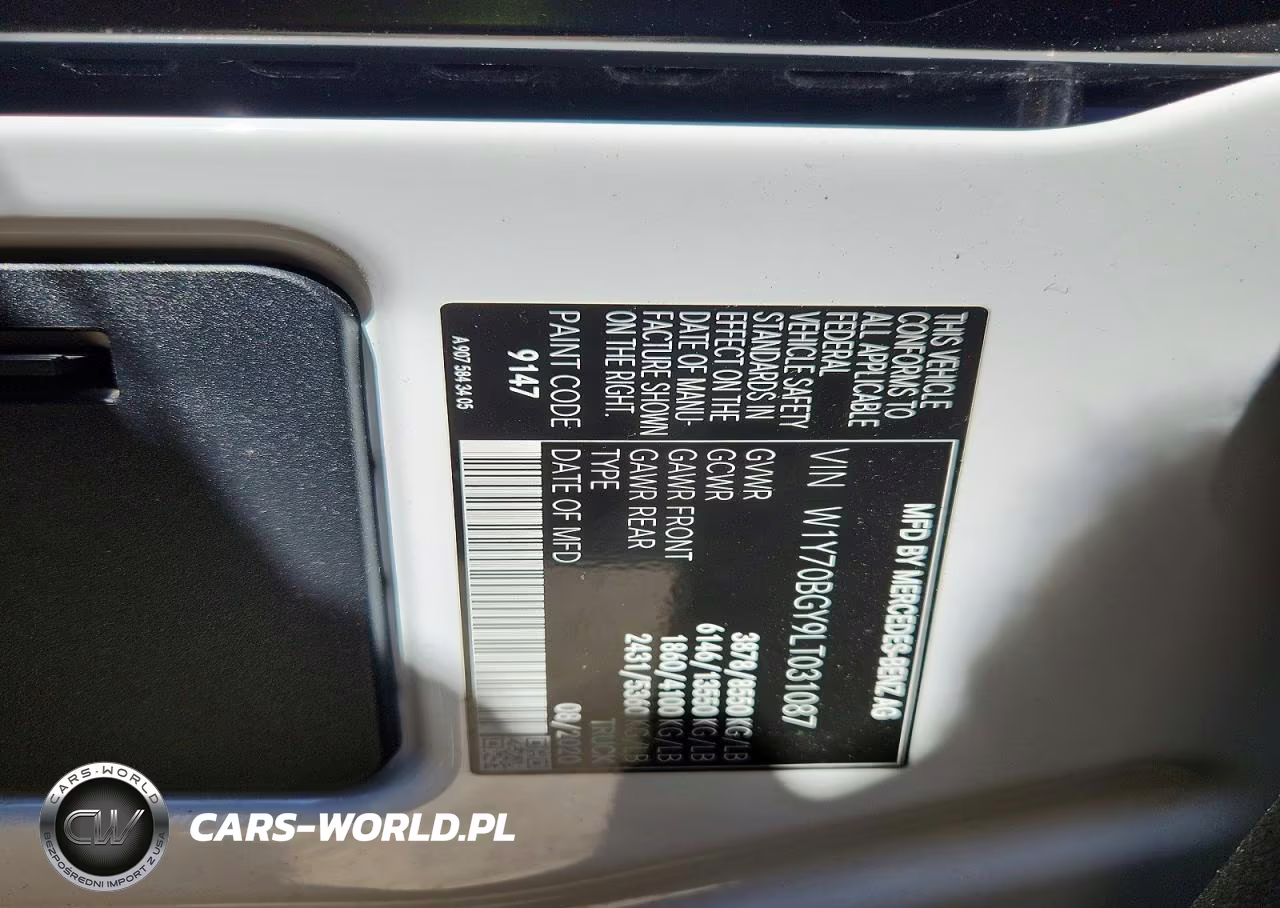 2020 Mercedes-Benz Sprinter 1500 VIN:W1Y70BGY9LT031087 - 13