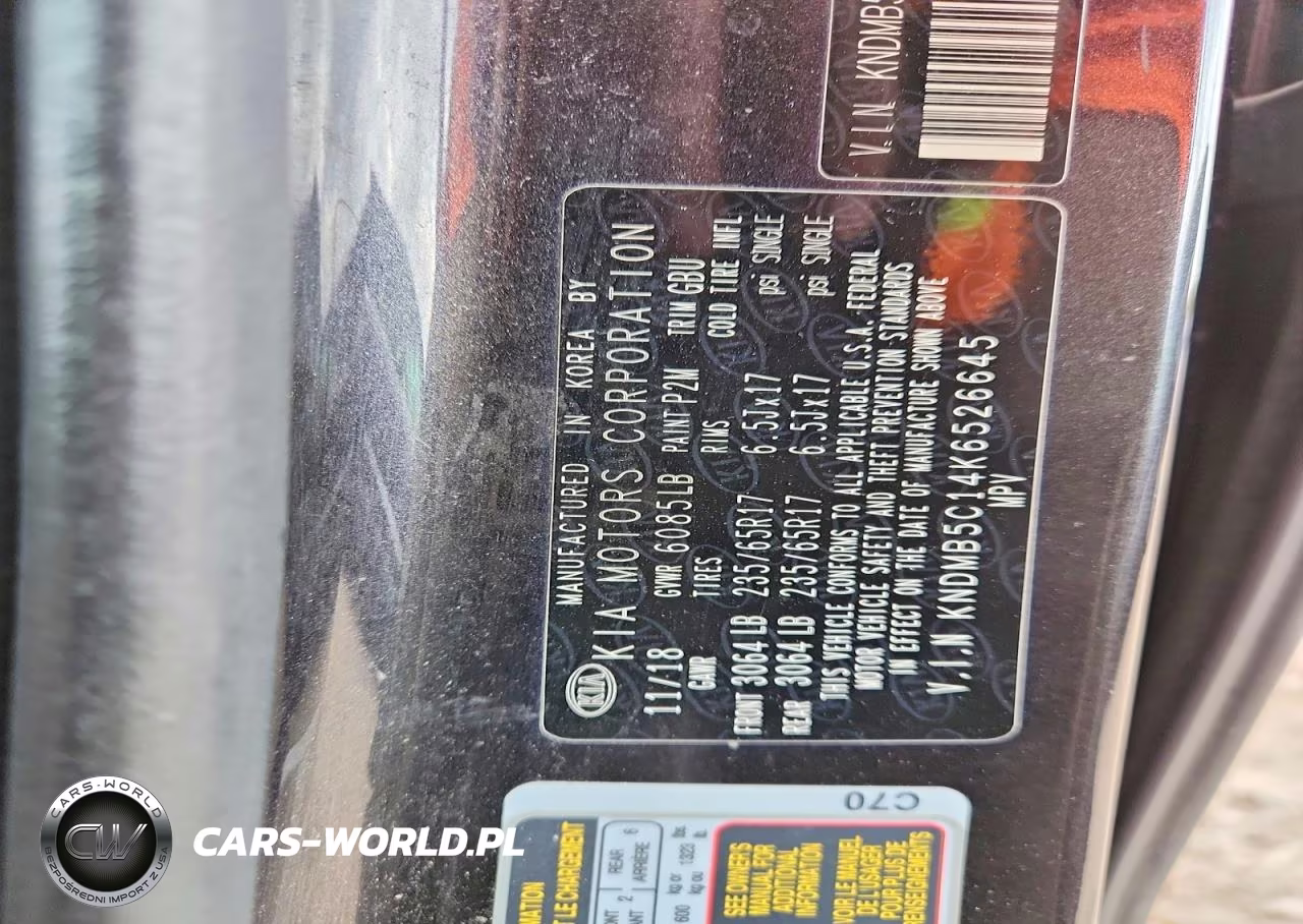 2019 Kia Sedona Lx VIN:KNDMB5C14K6526645 - 13