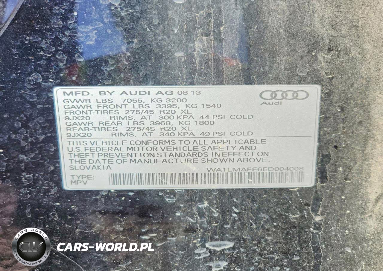 2014 Audi Q7 Premium Plus VIN:WA1LMAFE6ED004008 - 13