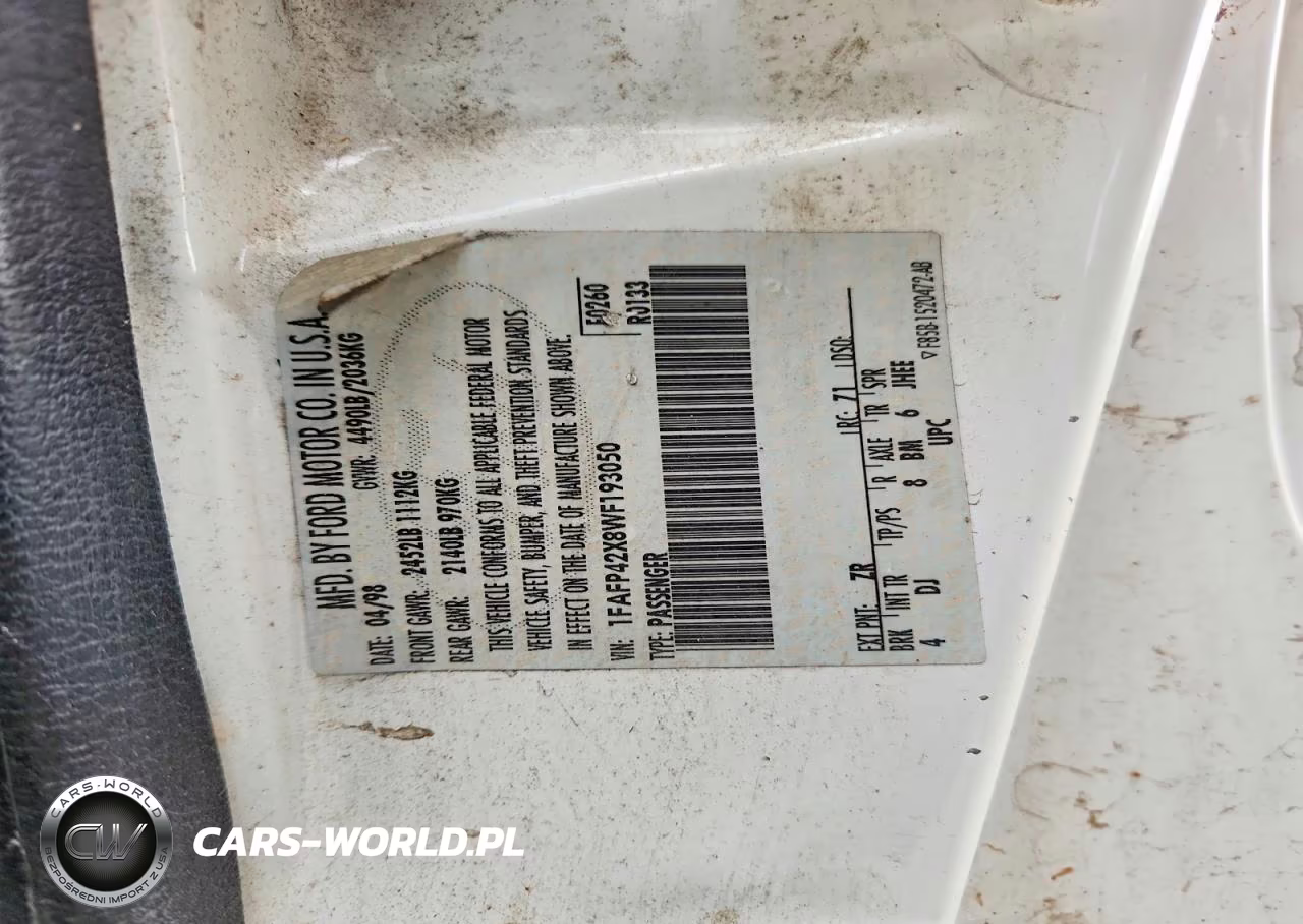 1998 Ford Mustang Gt VIN:1FAFP42X8WF193050 - 12