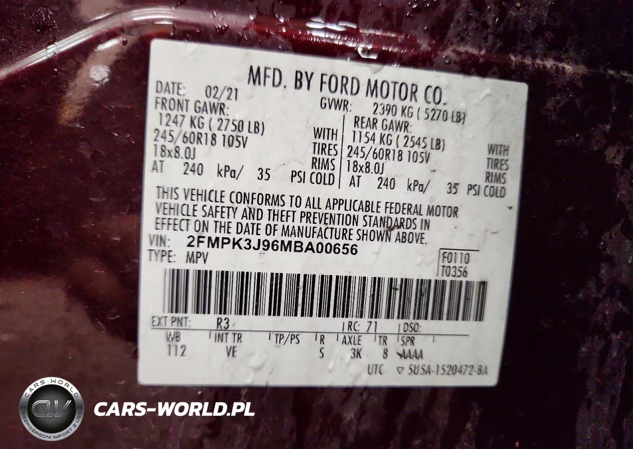 2021 Ford Edge Sel VIN:2FMPK3J96MBA00656 - 13