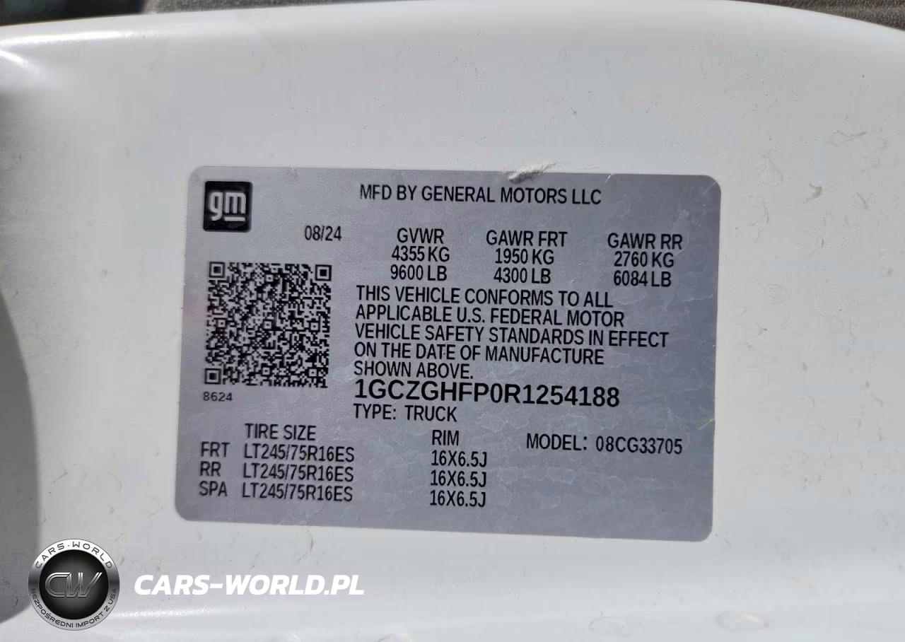 2024 Chevrolet Express 3500 Cargo Delivery Van VIN:1GCZGHFP0R1254188 - 13