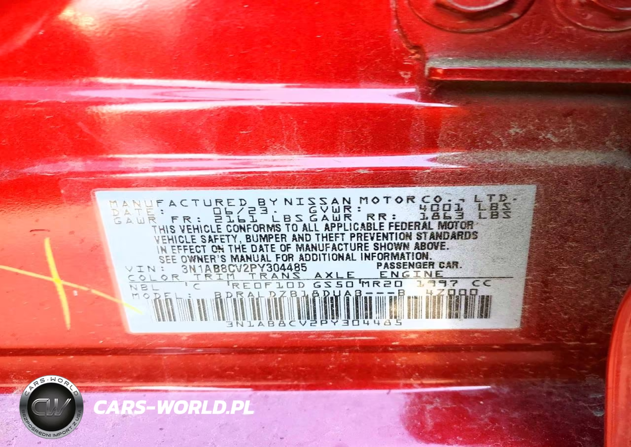 2023 Nissan Sentra Sv VIN:3N1AB8CV2PY304485 - 12