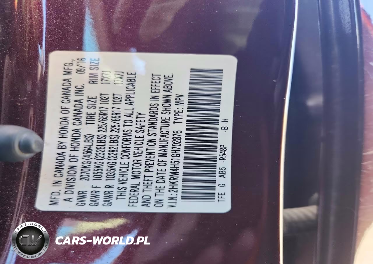 2016 Honda Cr-V Ex VIN:2HKRM4H51GH702876 - 12