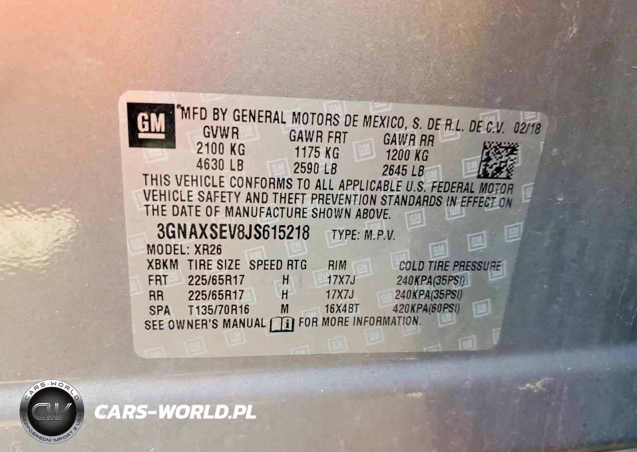 2018 Chevrolet Equinox Lt VIN:3GNAXSEV8JS615218 - 12