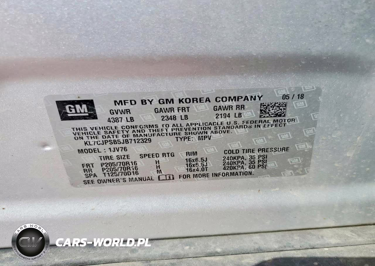 2018 Chevrolet Trax 1Lt VIN:KL7CJPSB5JB712329 - 13