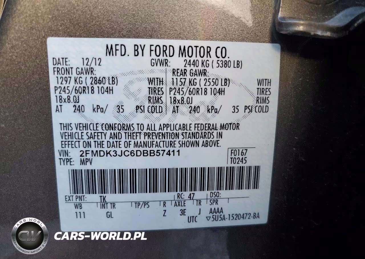2013 Ford Edge Sel VIN:2FMDK3JC6DBB57411 - 13