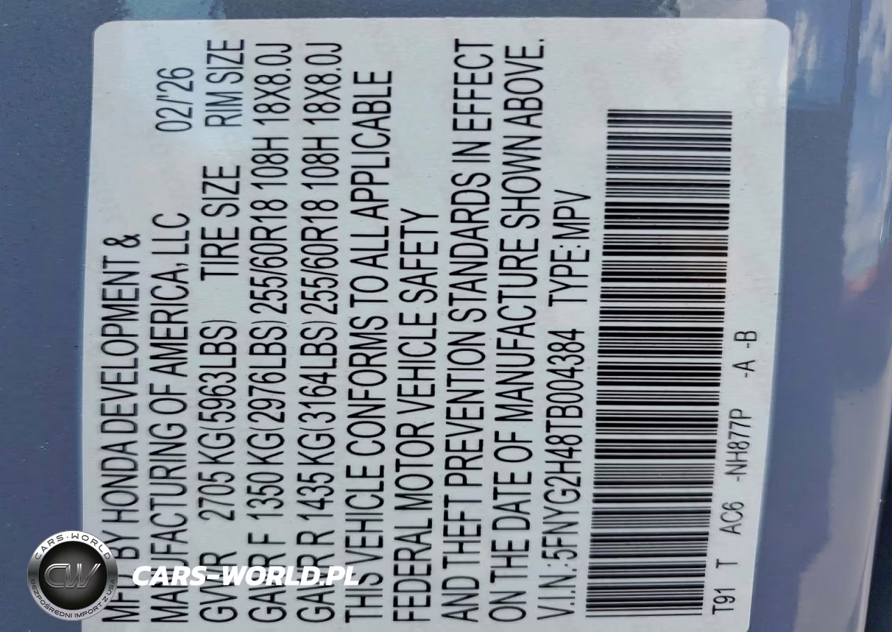 2026 Honda Pilot Exl VIN:5FNYG2H48TB004384 - 12