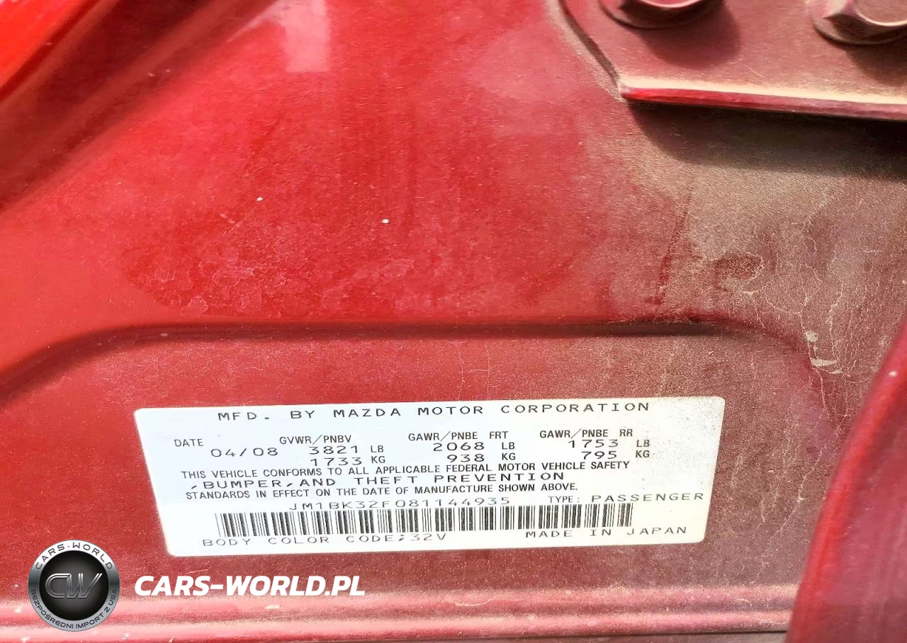 2008 Mazda 3 I VIN:JM1BK32F081144935 - 12
