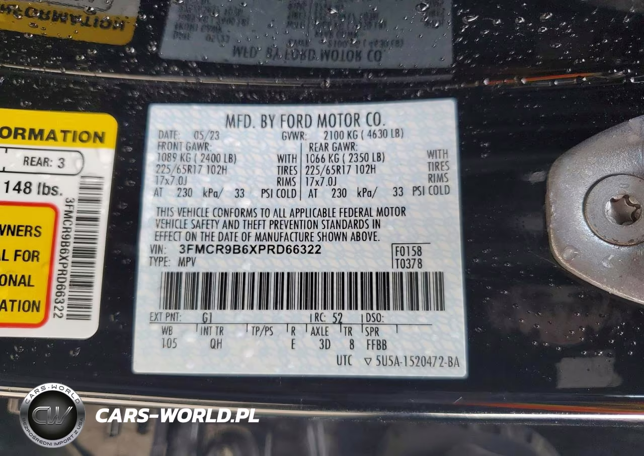 2023 Ford Bronco Sport Big Bend VIN:3FMCR9B6XPRD66322 - 13