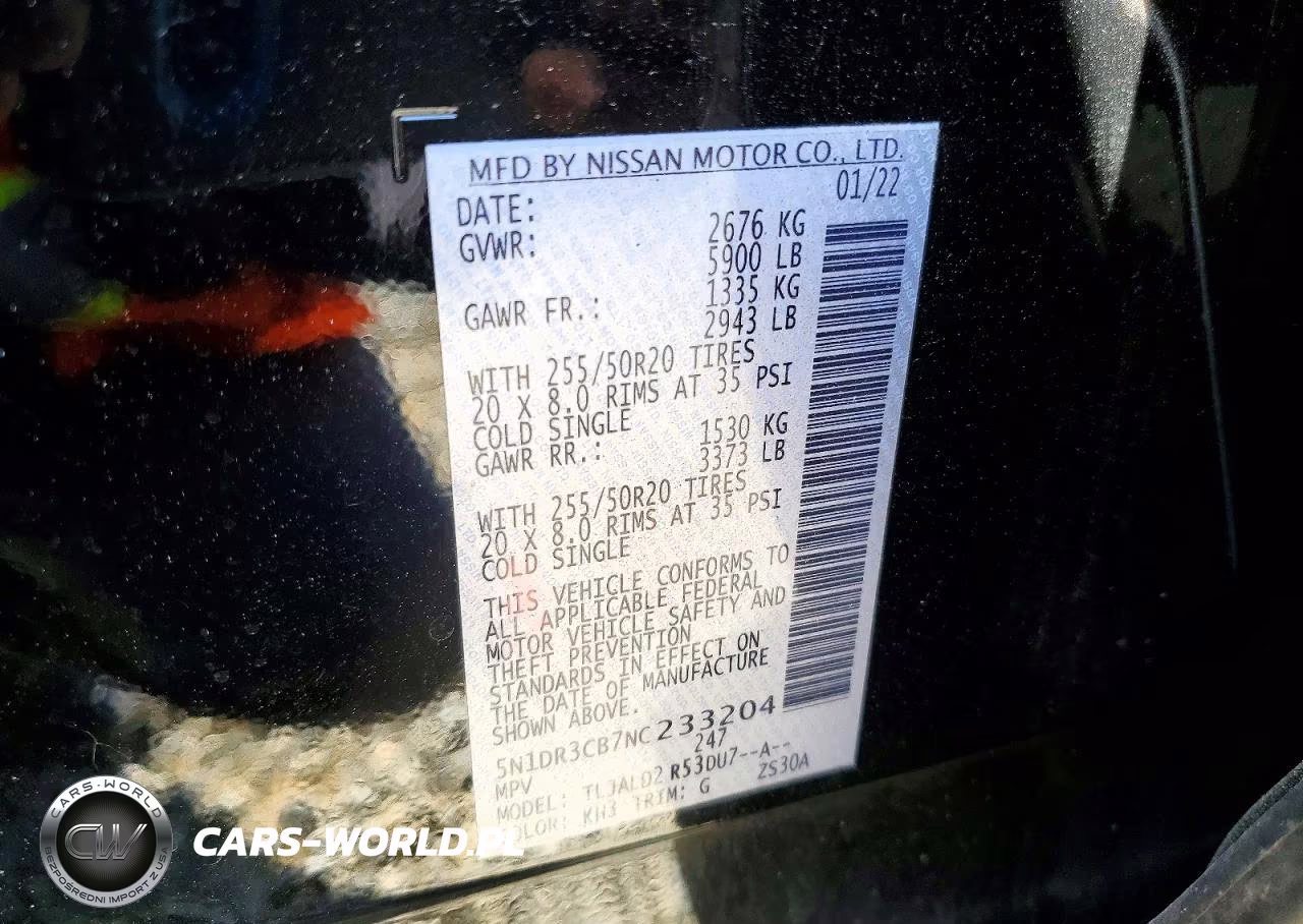 2022 Nissan Pathfinder Sl VIN:5N1DR3CB7NC233204 - 13