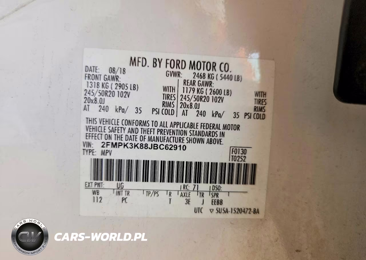 2018 Ford Edge Titanium VIN:2FMPK3K88JBC62910 - 13