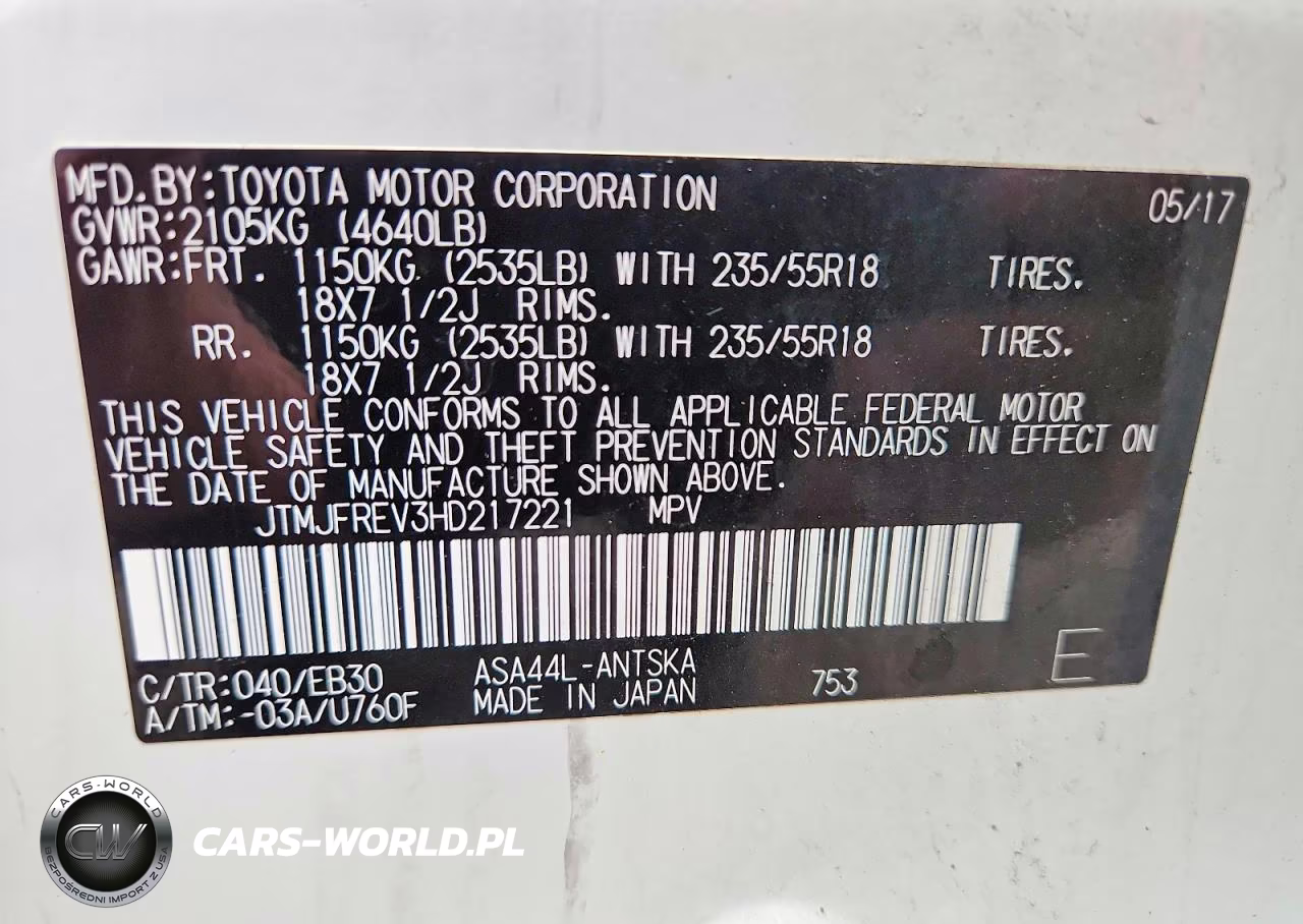 2017 Toyota Rav4 Se VIN:JTMJFREV3HD217221 - 14