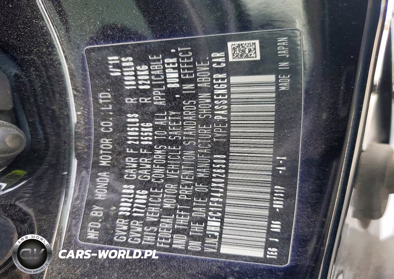 2018 Honda Civic Touring VIN:JHMFC1F94JX026508 - 12