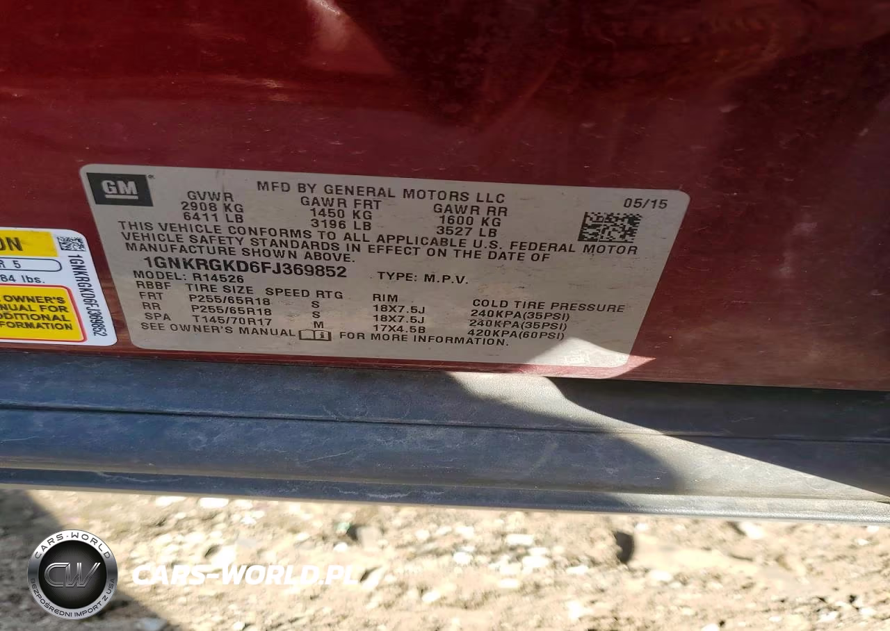 2015 Chevrolet Traverse Lt VIN:1GNKRGKD6FJ369852 - 13