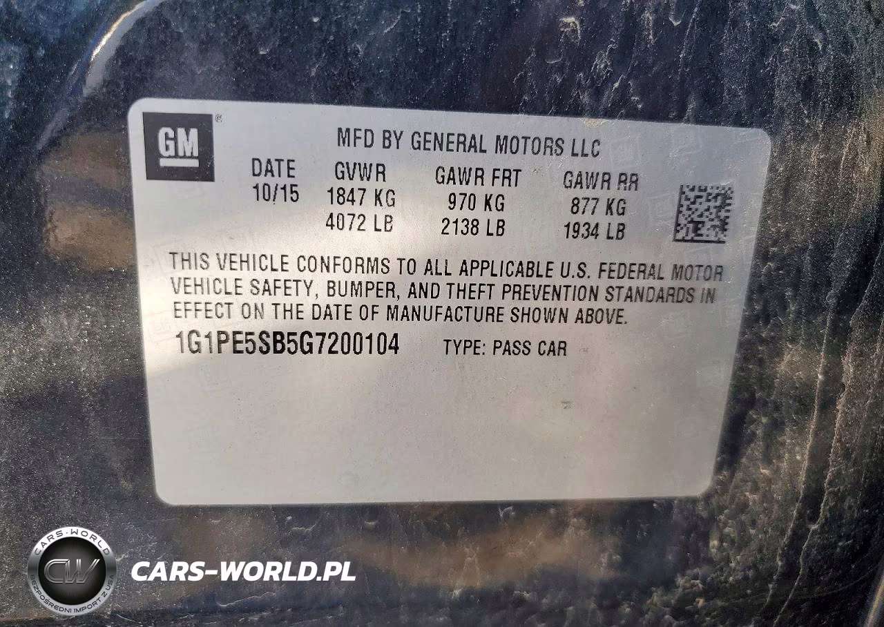 2016 Chevrolet Cruze Limited Lt VIN:1G1PE5SB5G7200104 - 12