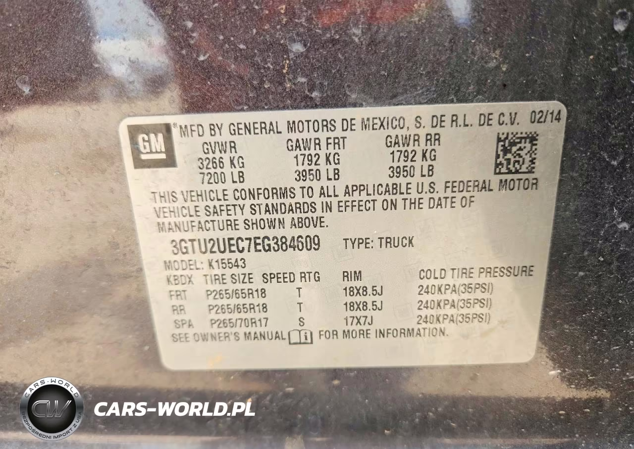 2014 GMC Sierra K1500 Sle VIN:3GTU2UEC7EG384609 - 12