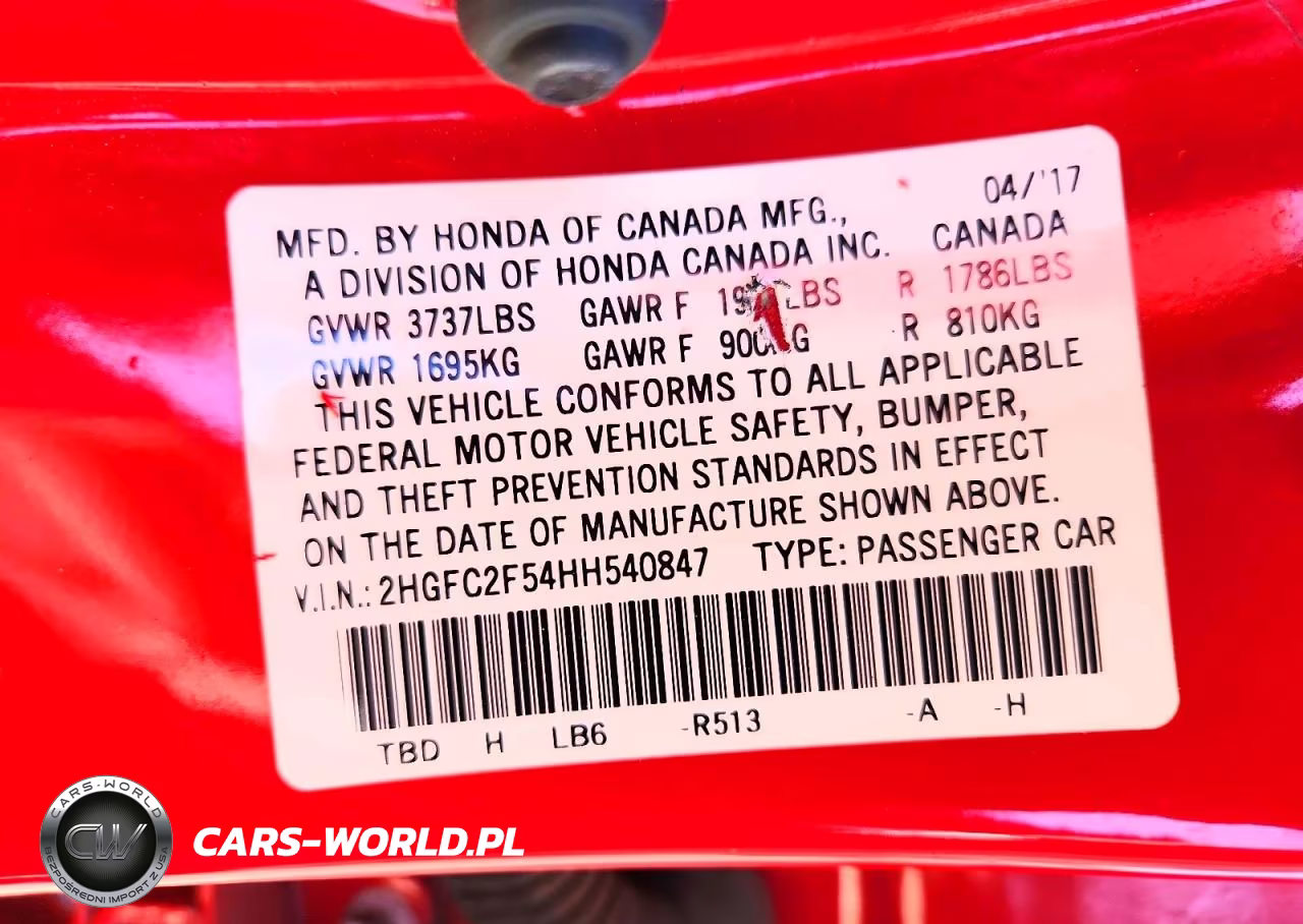 2017 Honda Civic Lx VIN:2HGFC2F54HH540847 - 13