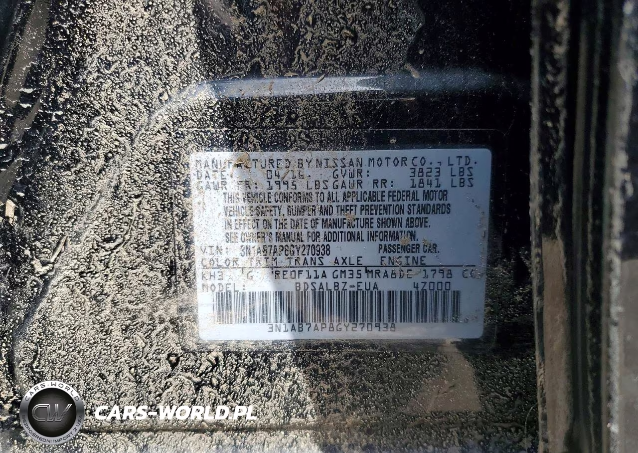 2016 Nissan Sentra S VIN:3N1AB7AP8GY270938 - 12