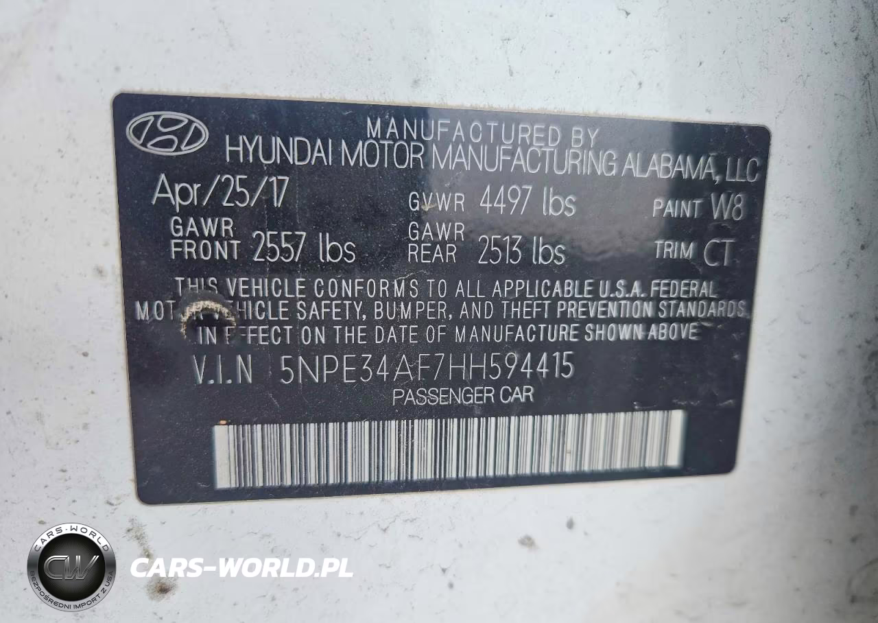 2017 Hyundai Sonata Sport VIN:5NPE34AF7HH594415 - 13