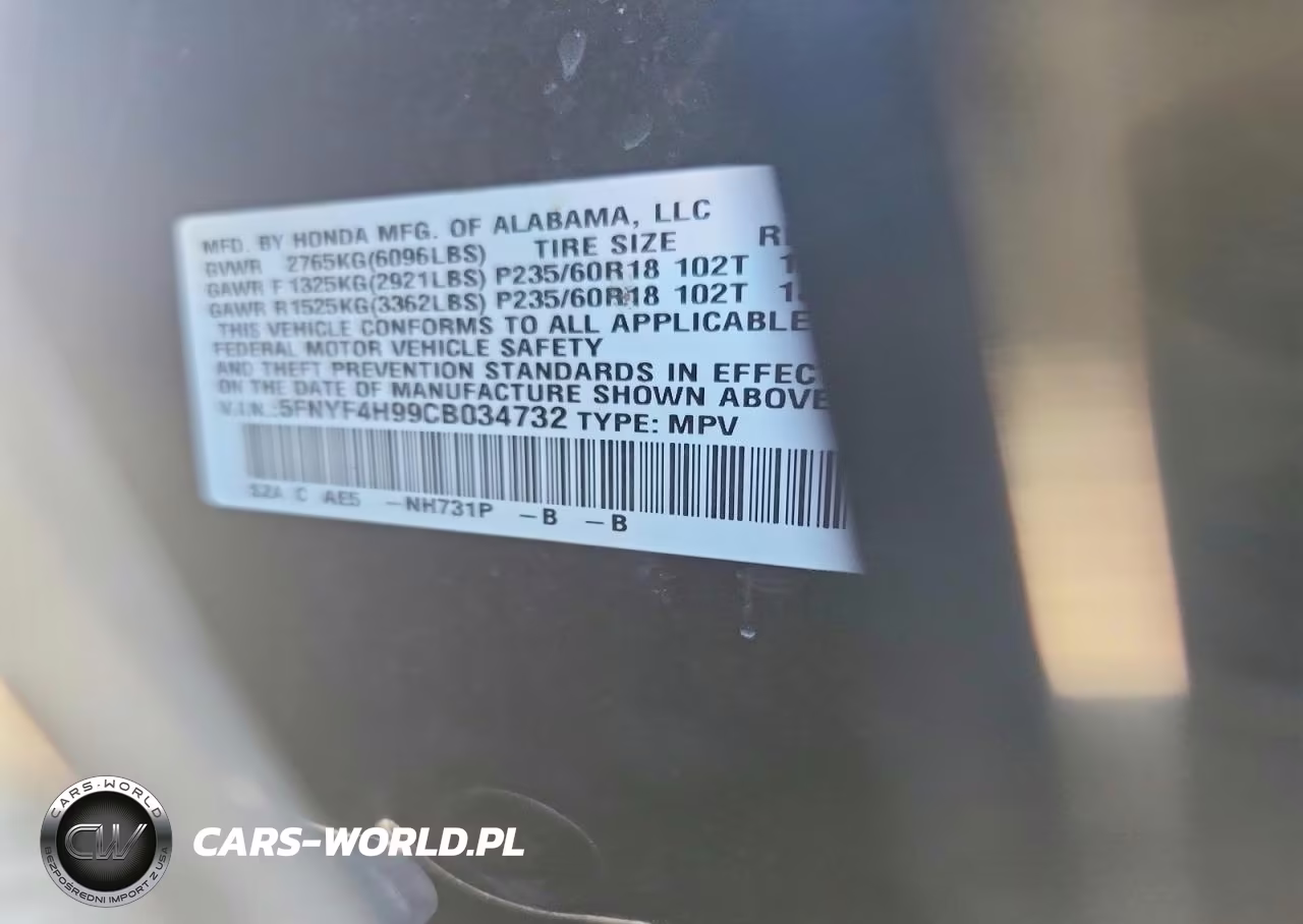 2012 Honda Pilot Touring VIN:5FNYF4H99CB034732 - 14