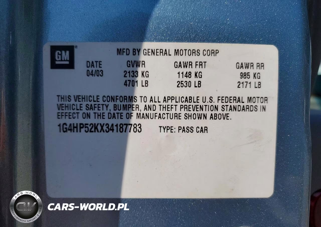 2003 Buick Lesabre Custom VIN:1G4HP52KX34187783 - 12